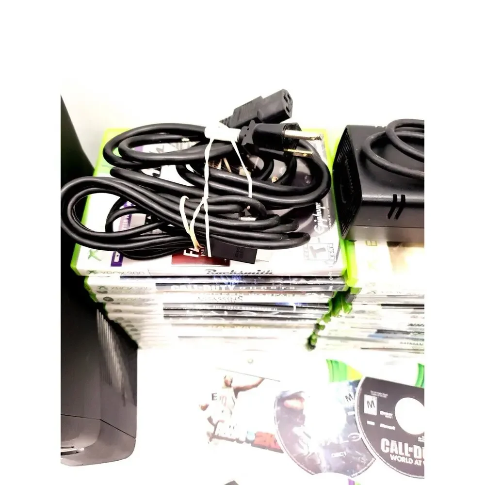 Microsoft Xbox 360 S Console - Black (1439) 250GB Drive & 34 Games SYSTEM WORKS
